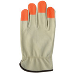 91826CP Ironwear® Grain Leather Orange Fingertips Driver's Gloves 12 Pair
