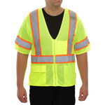 RAF Class 3 Hi-Vis 5pt Mesh Breakaway Vest w/ Zipper