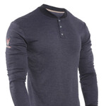 National Safety Apparel Men's DRIFIRE FR Long Sleeve Henley, 13 cal/cm2