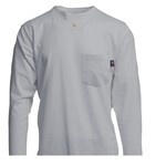 Lapco FR 8.1 Cal 6 oz. 93/7 Knit Flame-Resistant Long Sleeve Pocket T-Shirt