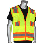 CENTINEL LOGO 2 TONE 10 POCKET LIME VEST