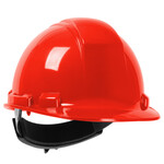 Whistler™ Cap Style, Red HDPE Shell, 4-Point Textile Suspension, Ratchet Adjustment 