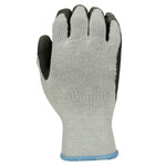 DISCONTINUED FROM CUSTOM / NSI Ruf-Flex 2 Black Rubber Palm Coated Gray Work Gloves