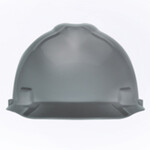 MSA V-Gard 4-Point Ratchet Suspension Cap Hard Hat - Silver