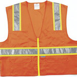MCR Safety SURV Type R Class 2 Two-Tone Solid Surveyor Safety Vest