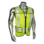 Radians LHV-5-PC-ZR Type R Class 2 Mesh Breakaway Safety Vest w/ Zipper Closure