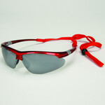 NSI N-Specs Rival Silver Mirrored Lens Safety Glasses - RED