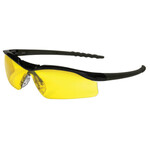 MCR Safety DL114 Safety Glasses Black Frame Amber Lens