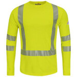 Bulwark Power Dry FR Hi Visibility Flame Resistant Class 3 Long Sleeve T Shirt