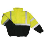 OccuNomix LUX-ETJBJR Type R Class 3 Three-Way Black Bottom Bomber Jacket