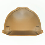 MSA V-Gard 4-Point Ratchet Suspension Cap Hard Hat - Gold