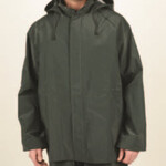 NSI 42 mil Green PVC/Polyester Waterproof Rain Jacket & Hood