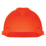 MSA V-Gard Large 4-Point Ratchet Suspension Cap Hardhat - Hi-Vis Orange