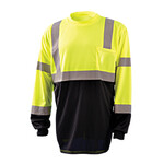 211099CP Occunomix Black Bottom Wicking Birdseye Long Sleeve Class 3 T-Shirt