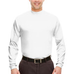 302963CP UltraClub Adult Egyptian Interlock Long-Sleeve Mock Turtleneck
