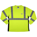 227464CP MCR Class 3 T-Shirt Long Sleeve Birdseye Mesh w/ Pocket