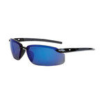 96567CP Radians Crossfire ES5 Blue Mirro Lens, Shiny BlackFrame