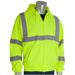 256669CP PIP ANSI Type R Class 3 Hi-Vis Hooded Sweatshirt