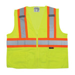 180047CP Majestic Hi-Vis Mesh Two-tone Striping Class 2 Type R Vest