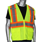 277671CP PIP ANSI Type R Class 2 Two-Tone 6 Pkt Mesh Vest