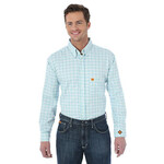 162574CP Wrangler 9.5 Cal Western Flame Resistant Plaid Long-Sleeve Shirt