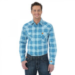 175368CP Wrangler Flame Resistant Extreme Western Plaid Long Sleeve Shirt