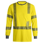 295905CP National Safety Apparel VIZABLE FR Class 3 Dual Hazard HRC 2 Long Sleeve Segmented Safety T-Shirt