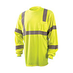 285930CP Occunomix LUX-LSETP3B Class 3 Long Sleeve Wicking Birdseye Shirt