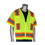 286840CP PIP ANSI Type R Class 3 Two-Tone Surveyor Eleven Pocket Vest