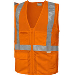 287606CP Reflective Apparel Orange 5pt Breakaway X-Back Safety Vest