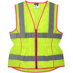 MCR Safety Women's Class 2 Zipper Front Hi-Vis Traffic Safety Vest