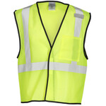 102321CP ML Kishigo Single Pocket Class 2 Hook & Loop Mesh Vest