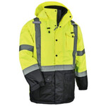 295357CP RAF Hi-Vis Black Bottom Waterproof Parka w/ Hood