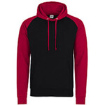Just Hoods By AWDis Adult 80/20 Midweight Contrast 8.3oz Baseball Hooded Sweatshirt