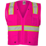 197029CP ML Kishigo Enhanced Visibility  Multi-pocket Mesh Vest - Pink
