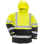 192639CP Viking D6435JG Class 3 Professional Arctic 300D Safety TriZone 3-in-1 Jacket w/ Black Blocking