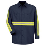 Red Kap Enhanced Visibility Long Sleeve Industrial Work Shirt