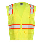ML Kishigo 1163/1164 Solid Front w/ Mesh Back Safety Vest