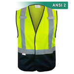 RAF Economy Hi-Vis Mesh Black Bottom Class 2 Safety Vest