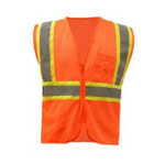 RRI SVC-210 Two Tone Safety Surveyor Vest w/ X-Back & ID Pocket