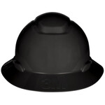 214041CP 3M H-812V Black Full Brim Hardhat w/ 4-Point Ratchet Suspension