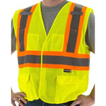 Majestic Class 2 Hi-Vis Mesh Safety Vest w/ DOT Reflective Striping
