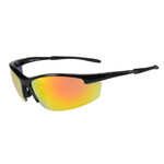 NSI N-Specs Xcelerator LT Red Mirrored Anti-Scratch Lens Safety Glasses