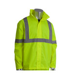 PIP Class 3 Hi-Vis Lime 2-Piece Value Traffic Safety Rain Suit 