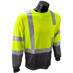 Radians ST21B Class 3 Black Bottom Wicking Birdseye Mesh Safety Shirt