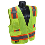 Radians SV6 Class 2 Hi-Vis 2-Tone Solid Front & Mesh Back Surveyor's Safety Vest