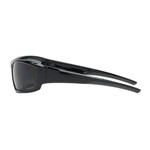 PIP Sunburst Safety Glasses with Black Frame, Polarized Gray Lens and Anti-Scratch / Anti-Fog Coatin