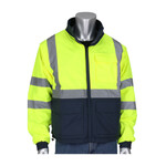 345555CP PIP Class 3 4-in-1 Reversible Dark Gray Bottom Multi-Seasonal Windbreaker with Detachable Sleeves