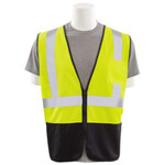 ERB Class 2 Black Bottom Economy Mesh Vest w/ Zipper