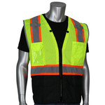 PIP Class 2 Two-Tone Black Bottom "D" Ring Vest